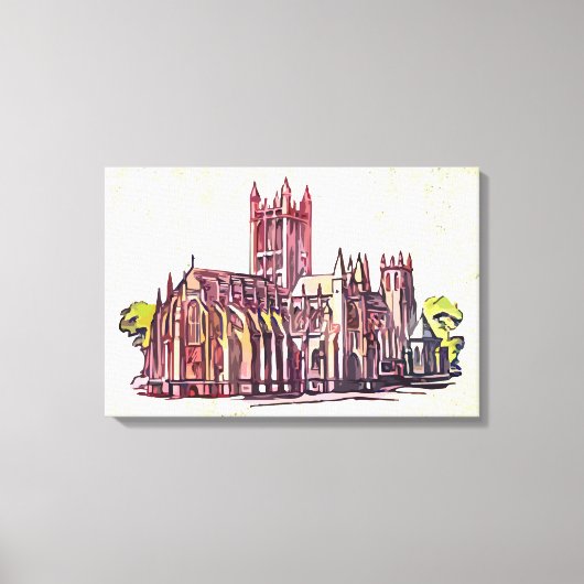 Gothic Cathedral Canvas Afdruk (Voorkant)