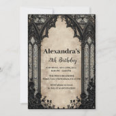 Gothic Chandelier Midnight Birthday Kaart (Voorkant)