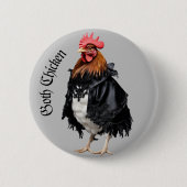Gothic Chicken Gothic grunge Witchy Ronde Button 5,7 Cm (Voorkant)
