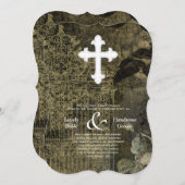 Gothic Christelijk Wedding Kaart (Voorkant / Achterkant)