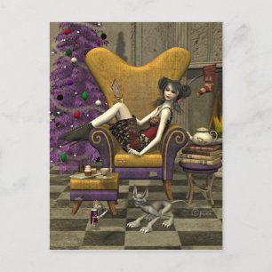 Gothic Christmas Briefkaart - "Wachten op de Kerst