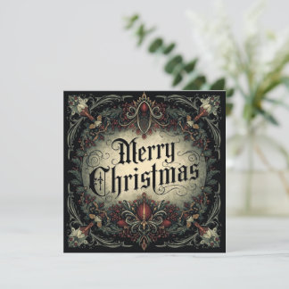 gothic christmas card kaart
