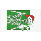 Gothic Christmas Coffee Skeleton Horror Tafelkleed (Voorkant (Horizontaal))