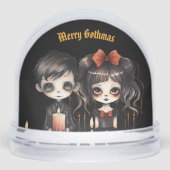 Gothic Christmas Couple With Photo Snow Globe (Avant)