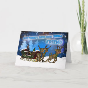 Gothic Christmas Kaart, H.I.P. en rendieren Feestdagen Kaart