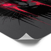 Gothic Christmas Nge Horror Cat Santa Hat Witchy X Poster (Hoek)