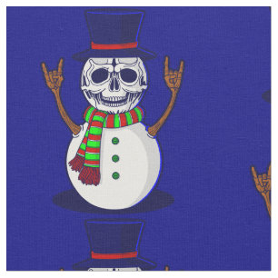 Gothic Christmas Skeleton Snowman Gothmas Stof