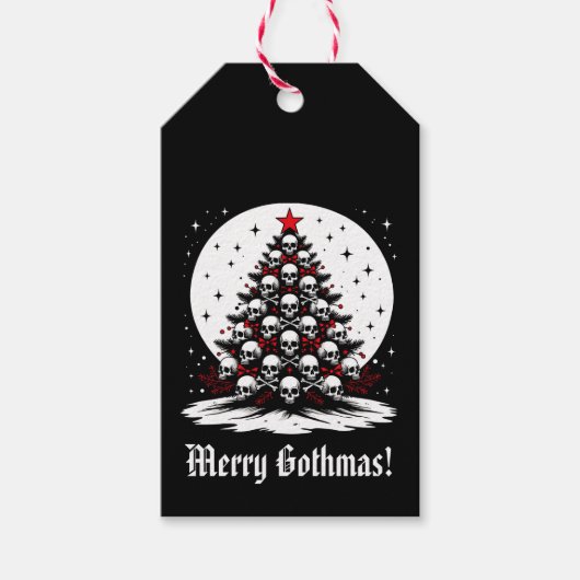 Gothic Chrsitmas Tree I Cadeaulabel (Voorkant)