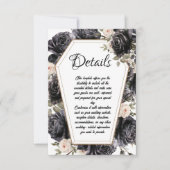 Gothic Coffin Zwart Rozen Bruiloft Details Kaarten (Voorkant)