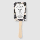 Gothic Coffin Zwart Rozen Bruiloft Handwaaier (Voorkant)
