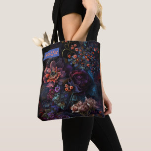 Gothic Colorful Floral Modern Personalized Draagtas