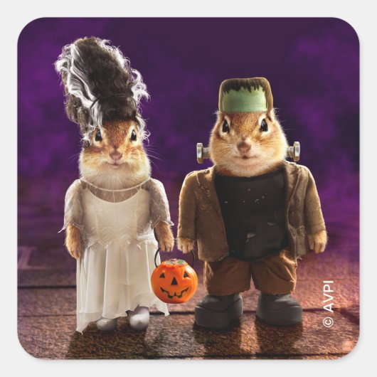 Gothic Couple Vierkante Sticker (Voorkant)