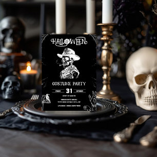 Gothic Cowboy Skeleton Art Kaart
