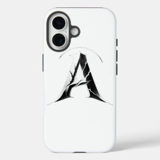Gothic Cracked Initial A Phone Case - Dark Minimal
