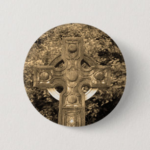 Gothic Cross Ronde Button 5,7 Cm