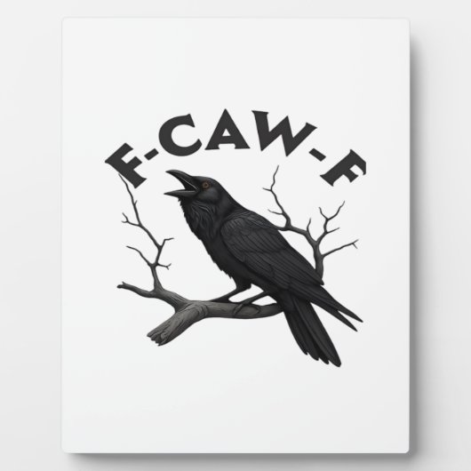 Gothic Crow Funny F-Caw-F Humor Essential Creative Fotoplaat (Voorkant)