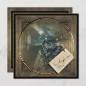 Gothic Crow Halloween Invitations du parti (Devant / Derrière)