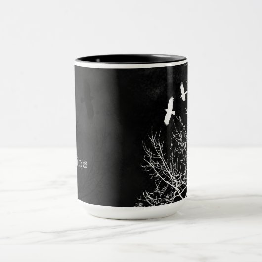Gothic Crows and Trees Midnight Landscape Smokey Mok (Midden)