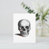 Gothic Crying Skull Horror Blood Red Fantasy Briefkaart (Staand voorkant)