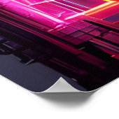 Gothic Cyberpunk Neonoir Abstracte Architectuur Poster (Hoek)