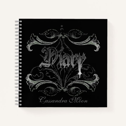 Gothic dagboek gepersonaliseerd notitieboek (Voorkant)