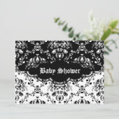 Gothic Damask Black & White Kaart (Staand voorkant)