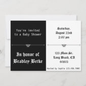 Gothic Damask Black & White Kaart (Achterkant)