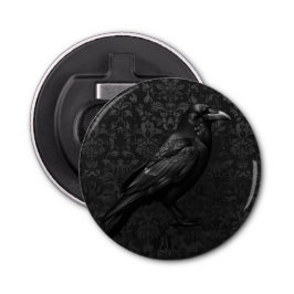 Gothic Damask en Raven Button Flesopener