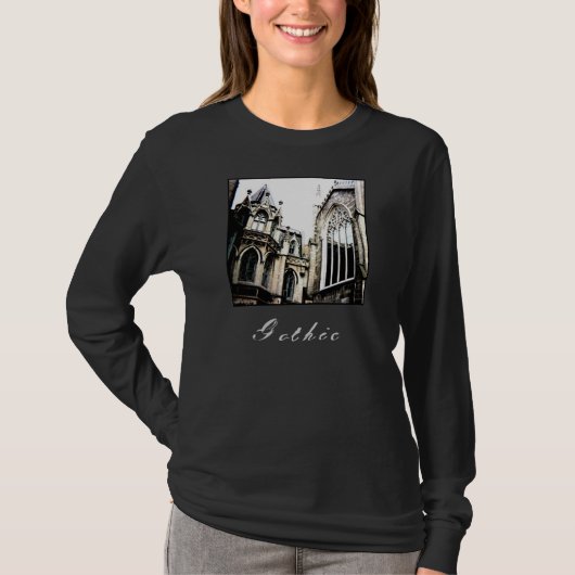 'Gothic' Dames' T-shirt met lange Sleeves (Voorkant)