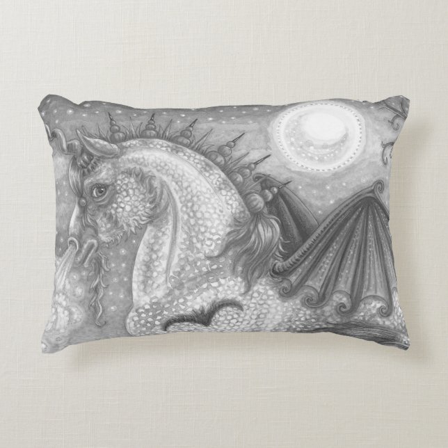 Gothic Dapplé Halloween UNICORN ACCENT COUSSIN (Devant)