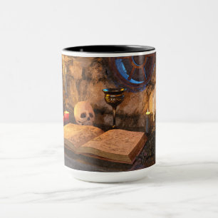 Gothic Dark Academia Kaarsverlichte Studeerkamer K Mok