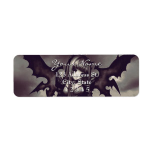 Gothic Dark Anime Fairy Return-adres Etiket