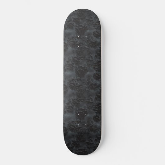 Gothic Dark Ashen Floral Bloom Skateboard (Voorkant)