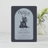 Gothic Dark Dragon Baby Shower Invitation (Debout devant)