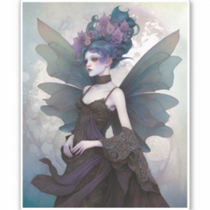 Gothic Dark Fairy Girl Fantasy Art Sticker