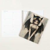 Gothic Dark Fantasy Fairy with Floral Crown  (Devant avec enveloppe)