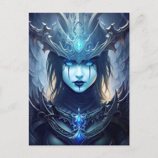 Gothic Dark Fantasy Litch Queen Briefkaart (Voorkant)