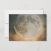 Gothic Dark Full Moon Arch Wedding RSVP Kaartje (Achterkant)