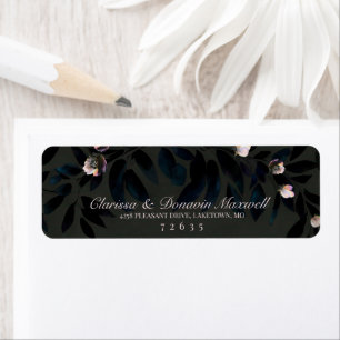 Gothic Dark Gray Boho Handfasting Return Address Etiket