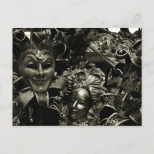 Gothic Dark Masquerade maskers Black Briefkaart