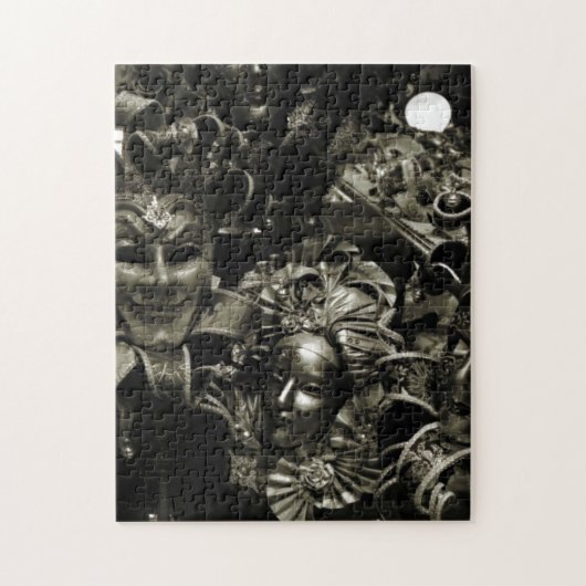 Gothic Dark Masquerade Masks Black and White Legpuzzel (Verticaal)