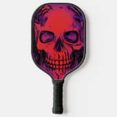 Gothic Death Skull Skeleton Custom Pickleball Paddle (Achterkant)