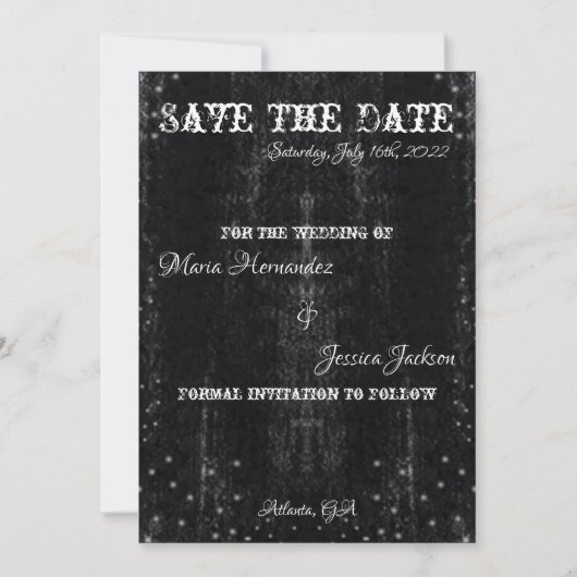 Gothic Decay Save the Dates Invitation Kaart (Voorkant)
