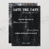 Gothic Decay Save the Dates Invitation Kaart (Voorkant / Achterkant)