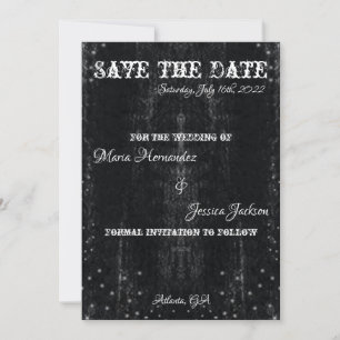 Gothic Decay Save the Dates Invitation Kaart