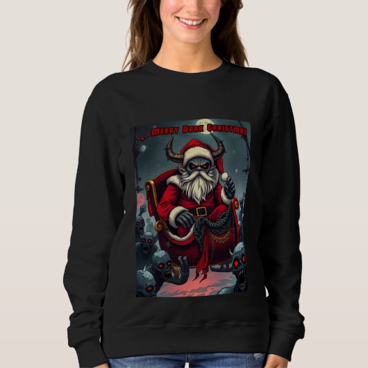 Gothic Demon Santa Merry Dark Christmas Trui (Voorkant)