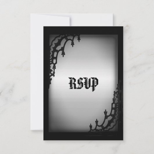 Gothic Design RSVP met Entree Choice (Achterkant)