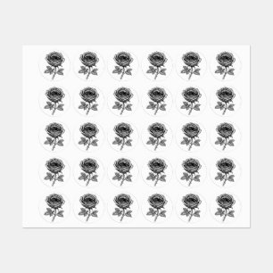 Gothic Devil Rose Sticker – Donkere Horror Bloem