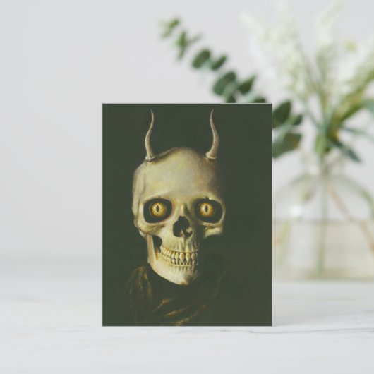 Gothic Devil Skull Briefkaart (Staand voorkant)