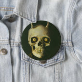 Gothic Devil Skull Button (In situ)